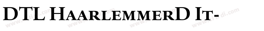 DTL HaarlemmerD It字体转换